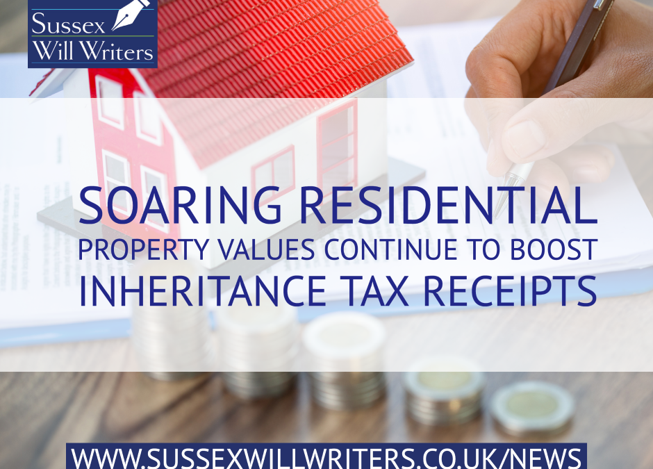 Soaring Residential Property Values Continue to Boost Inheritance Tax Receipts
